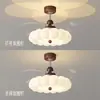 Ventilador de Teto com Luz para Quarto Estilo Creme Novo Luz de Projeção de Ambiente para Sala de Estar Sala de Jantar Ventilador de Teto Minimalista Zhongshan