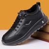 2025 Novo Inverno Masculino Veludo Quente Estilo Esportivo Casual Sapatos de Couro para Homens Jovens Versátil Solado Grosso Sapatos Brancos Trbottomy