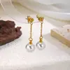 Brincos de Franja com Pérolas Estilo Coreano para Mulheres 2026 Novo Design Popular Brincos e Pingentes de Orelha de Nicho de Alta Qualidade