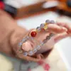 Pulseira de Ágata Cinza Natural Redonda, Círculo Único, Círculos Múltiplos, Ágata Vermelha, Ágata Vermelha do Sul com Contas de Jade, Atacado, Aproximadamente 6-14mm