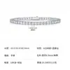 Pulsera de tenis de moissanita de plata S925 para mujer, estilo nuevo, pulsera unisex chapada en oro y plata, artículo más vendido para ventas transfronterizas, en stock