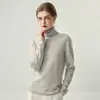 Zhenrong~Suéter de Punto 100% Cachemira de Cuello Alto para Mujer, para Usar Solo o en Capas, para Viajar al Trabajo, Capa Base Minimalista