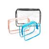 Bolsa de Tocador de PVC de Gran Capacidad Portátil para Viaje Semi-Transparente Esmerilada Impermeable Bolsa de Almacenamiento de Tocador Bolsa de Cosméticos para Mujeres