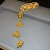 Pinza para el Cabello con Borla de Flor de Diamante Completo Estilo Retro Lujo Ligero Elegante Pinza para Flequillo Lateral Accesorio Versátil Exquisito