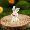 Micro paisagem animal fofo desenho animado coelho cenoura adorável coelho jardinagem resina acessórios coelho ano ornamentos