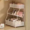 Estante de almacenamiento de bolsos ahorra espacio, estantes en niveles en el armario, organizador de compartimentos para bolsos de mano, caja para ropa interior y panties de armario