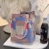 Bolsa de Mão Tricotada Estilo Novo Japonês e Coreano Portátil Trabalho Passeio Grande Capacidade Tote Pequena Bolsa Quadrada