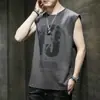 Chaleco para Hombre 2025 Verano Nuevo Estilo Coreano Camiseta sin Mangas Base Deportiva Delgado Holgado Chaleco Estudiante Chaleco