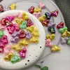 Brincos de coração acrílico cor AB pulseira joias DIY atacado