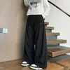 Diseño Estilo Old Money Americano Pantalones Casuales para Hombre Primavera y Otoño Parcheado Guadaña Pierna Ancha Pantalones Marca de Tendencia Sueltos Largos