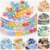 Lluvia Arcoíris Imitación Cristal Tallado Shijia Cuentas Sueltas 8mm Bola Flor Cuentas para Hilo Material DIY Accesorios para Collares