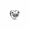 Colgante de Perlas en Forma de Corazón de Cobre Blanco Plateado Panjia Dora Sin Logo para el Día de la Madre, Aniversario, Accesorios Sueltos para Manualidades