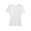 Camiseta Feminina de Verão de Manga Curta com um Design Único, Ajuste Slim, Decote V Elegante e Crop Top da Moda com Cinto na Cintura