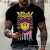Aliexpress Verão Novo Transfronteiriço Exportação Masculina Estampada 3D Digital Impressa Casual Tendência Camiseta