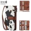 Cross-border Nova RFID Anti-roubo Escova Carteira Feminina Europeia e Americana Retro Zipper Carteira Multifuncional Três Dobras Longa Carteira