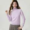 Estilo minimalista e de luxo leve! Suéter 100% caxemira pura para mulheres, nova coleção outono/inverno, cor sólida, pulôver de malha de alta qualidade