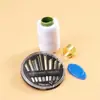 Set de Agujas de Coser y Hilo para el Hogar, Caja de Agujas de Coser y Hilo, Hilo de Coser, Hilo de Coser Hecho a Mano, Hilo Negro, Hilo Blanco