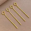 Alfinetes em formato de T, alfinetes em formato de 9, alfinetes com cabeça redonda, banhados a ouro 18K em cobre, materiais para atacado para acessórios de joias artesanais DIY com contas