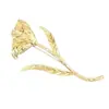 Broche Exagerado de Hoja y Flor de Metal Estilo Retro Europeo y Americano Lujo Accesible Elegante Ramillete Tendencia Genial Accesorios de Pines Ins