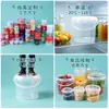 Venta al por mayor transfronteriza Cubeta blanca transparente Cubeta redonda de plástico Engrosada Grado alimenticio Almacenamiento Cubeta sellada Embalaje de bolsa Cubeta de almacenamiento