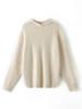 Suéter de cachemira pura 100 cepillada de alta calidad para mujer, jersey con capucha, camisa de fondo tejida, sudadera con capucha de temperamento versátil