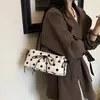 Bolso de axila con lazo de lunares estilo coreano para mujer, nuevo bolso baguette vintage de gamuza 2026, bolso de mano y bolso de hombro de otoño