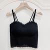 Nuevo Estilo de Principios de Otoño Hermoso Camisón con Espalda Descubierta, Almohadillas en el Pecho, Copas de Látex, Mangas Cortas para Usar por Encima, y Tops Tubulares que Envuelven el Pecho para Mujer