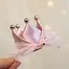 Corona de Banda para el Cabello de Bebé de Cien Días Accesorios para Vestido Infantil Flor Dorada Borgoña Pinza para el Cabello de Bebé Foto