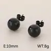 Pendientes Redondos de Perlas Personalizados Unisex en Múltiples Tamaños y Colores, Pendientes Sencillos y Modernos de Acero de Titanio con un Toque de Lujo Ligero y de Alta Gama