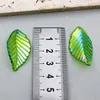 Folhas artificiais, lantejoulas, folhas de uva coloridas, folhas de morango, folhas de rosa, tecelagem manual em ABS, acessórios de material DIY