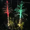 Luz decorativa de ambiente movida a energia solar LED fibra óptica água-viva à prova d'água externa pátio jardim área de villa luz de estaca de solo fábrica