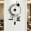 Relógio de Parede Minimalista Moderno Sala de Estar Relógio Criativo Decoração de Casa de Alto Padrão Relógio de Parede em Ferro Forjado Atacado