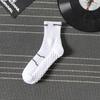 Meias masculinas mid-tube primavera e verão meias de algodão grosso toalha fundo esportes masculinos corrida badminton basquete meias atacado