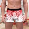 Comercio transfronterizo Ropa interior estampada para hombre de Navidad Europa y Estados Unidos nuevos cómodos transpirables de seda de leche boxers de cintura