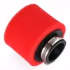 Filtro de aire negro con boca recta de esponja, 42 mm, rojo