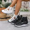Nuevas Sandalias de Cuña Transfronterizas de Verano con Punta Cerrada, Caladas y Transpirables, Zapatos de Velcro con Plataforma de Suela Gruesa para Mujer de Talla Grande