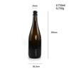 Atacado de fábrica 750ml garrafa de vinho tinto de vidro garrafa secundária de vinho tinto fosca preta garrafa vazia de Champagne de alta qualidade garrafa de vidro