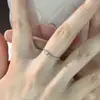 Anel Torcido S999 Prata Pura Coração Duplo Microcravejado, Anel Empilhável Doce e Fashion, Acessório de Mão Elegante e Simples para o Dia a Dia
