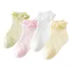 Calcetines de Princesa de Verano de Malla Transpirable para Niñas Calcetines Cortos Estilo Ins Encaje Estilo Princesa Calcetines Cortos Transpirables Absorbentes de Sudor para Bebé