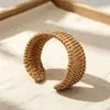 Pulsera de ratán trenzado transfronteriza Amazon Europa y Estados Unidos moda retro tendencia nicho de alta gama pulsera tejida a mano