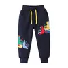 Estilo Novo de Primavera e Outono Roupas Infantis Calças de Moletom Casuais Bordadas Estilo Coreano para Meninos, Calças Longas de Algodão Terry para Bebês, Calças Infantis Europeias e Americanas Atacado