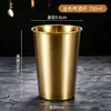 Taza de acero inoxidable 304 de Amazon transfronteriza, taza de cerveza estilo ins, taza para jugo y bebidas frías, vaso de agua de una sola capa para camping