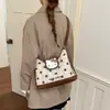 Bolsa tote para mujer, nuevo estilo para ir al trabajo, gran capacidad, casual, estampado de gatos, bolso de hombro de moda 2026, moda de lunares