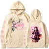 Suéter para Hombre Transfronterizo Nuevo Espada de Exterminio de Demonios Animación Alrededores Suéter Bidimensional Suelto Casual Sudadera con Capucha para Mujer Primavera y Otoño