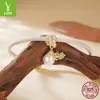 Yinziyun Original Plata de Ley S925 Chapada en Oro Joyería Accesorios Transfronterizo Corazón Abeja Pulsera DIY Cuentas