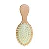 Peine Oval Pequeño Portátil de Haya de 86 Dientes con Cojín de Aire Peine de Bolsa de Aire para Niña Peine Masajeador Lindo Peine para el Cabello Antiestático para Niños