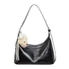 Bolsa de ombro feminina de alta qualidade para comércio exterior 2026 nova elegante couro macio versátil bolsa de bolinho grande capacidade bolsa transversal