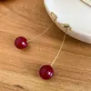 Novos Brincos de Gancho de Resina Cereja, Elegantes e Doces, Estilo Nicho, Brincos para o Dia a Dia, Luxo Leve, Brincos de Alta Qualidade para Mulheres