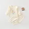 Conjunto de Dos Piezas Elefantito Douding Girasol para Bebé, Conjunto de Ropa y Pantalones de Otoño para Niños, Ropa Interior de Algodón Puro Clase A