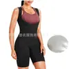 Traje de Sudoración Moldeador para Mujer Transfronterizo, Entrenamiento para Levantar el Pecho, Ropa Deportiva Moldeadora para Reducir el Vientre, Cintura Moldeada, Body de Manga Corta para Levantar los Brazos